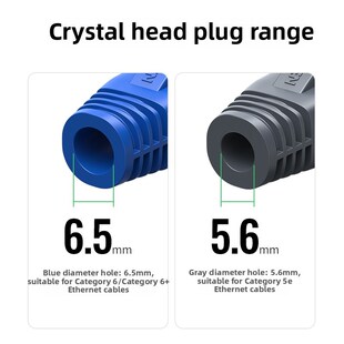 Greenlink水晶头保护罩网线连接器类别5e6 Pvc软橡胶套Rj45网络水