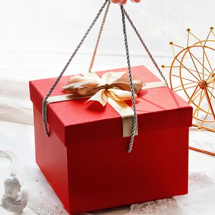 礼品盒高级感大号精美礼物盒空盒子男生款正方形手提盒生日礼盒