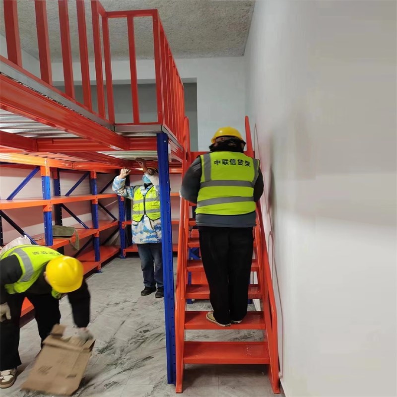 北京家用地下室二层阁楼平台货架搭建储藏室钢结构二层平台货架