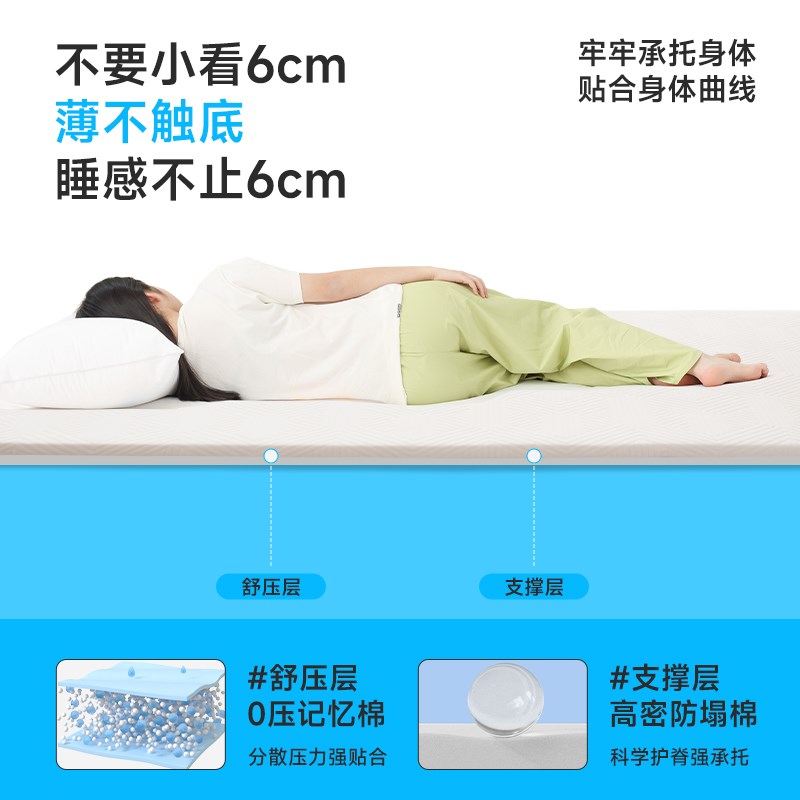 床垫宿舍学生单人90x190cm薄款床褥子寝室上下铺记忆棉软垫子家用