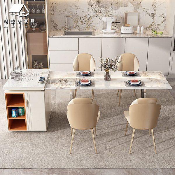 轻奢亚克力茶台餐桌一体现简约家用岩板茶桌可移动岛台椅子组合,商业/办公家具,茶台/茶桌,淘宝优惠券,粉丝福利购,淘宝优惠卷