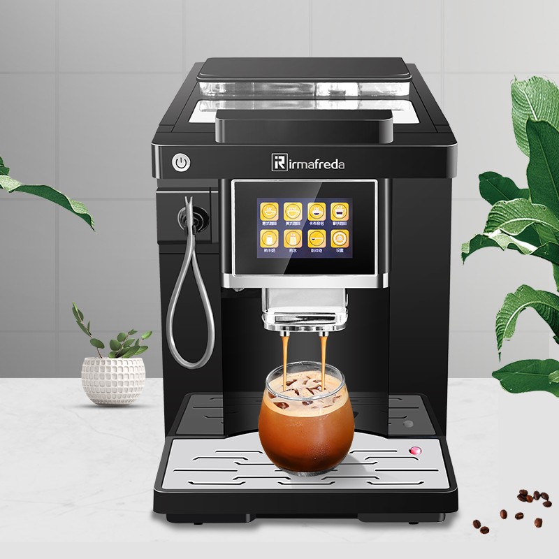 现磨豆意式全自动办公室咖啡机家用小型打奶泡P浓缩商用研磨一体