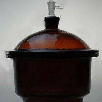 「华鸥出品」真空 棕色 玻璃干燥器300mm 附磁板