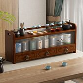 桌面博古架新中式 非实木小型茶具茶叶置物架办公室茶桌茶杯收纳架