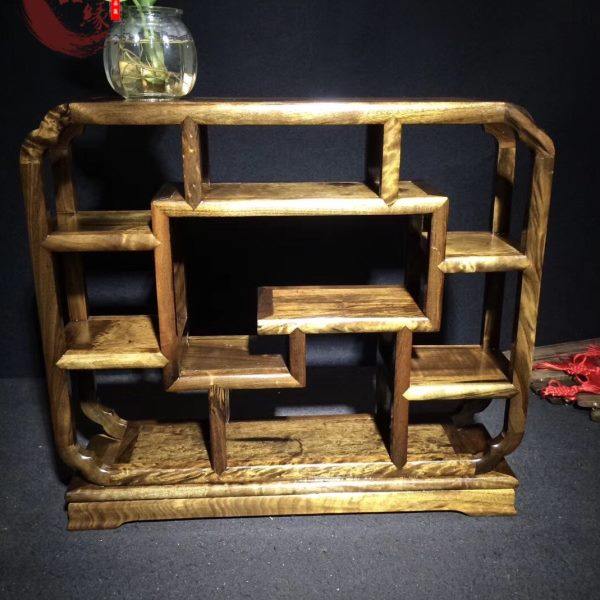 金丝楠木乌木千年阴沉木迷你版博古架高端家具摆件