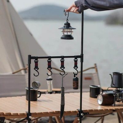 户外折叠架桌面灯架铝合金露营野餐烧烤餐具挂架置物架野营架