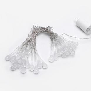 厂家直销太阳能户外装饰灯串 雨滴灯水滴灯家用户外彩灯庭院灯