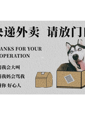 快递外卖请放门口地毯狗狗丝圈入户门地垫进门前门外蹭土免洗脚垫