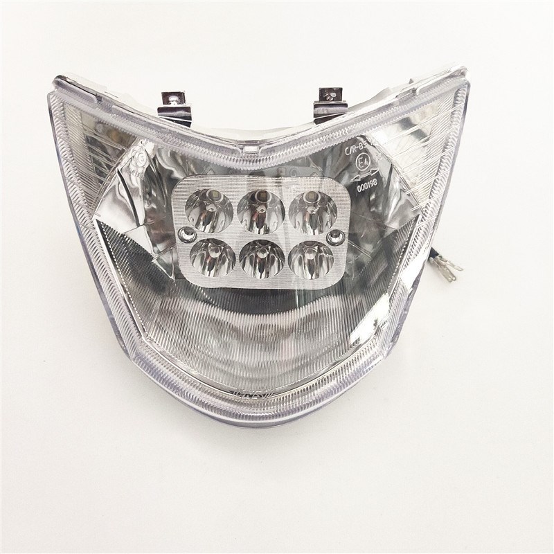 摩托车配件改装件踏板GY6鬼火一代125前大灯LED白光大灯总成