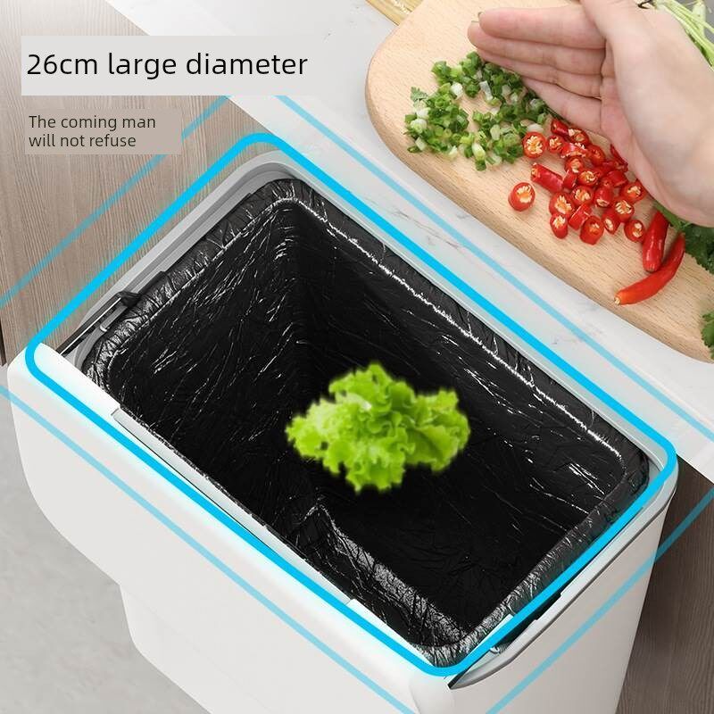 家用厨房挂式垃圾桶柜壁挂式推盖垃圾桶垃圾分类大垃圾桶和小垃圾