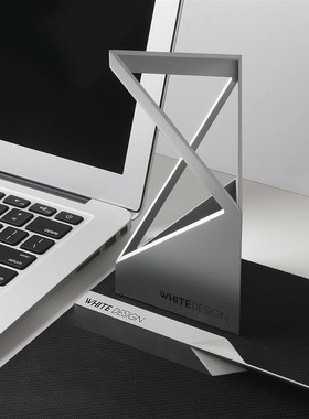 White Design 创意金属建筑感铝合金笔筒 简洁桌面收纳高端文具