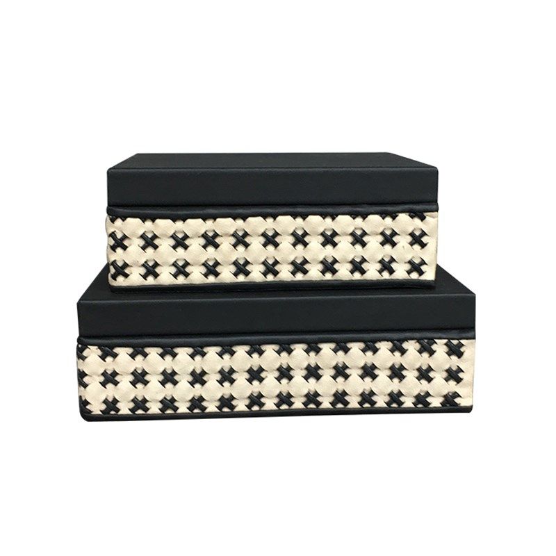 新中式装饰盒样板间盒子摆件软装家居陈设陈列装饰收纳盒软装配饰