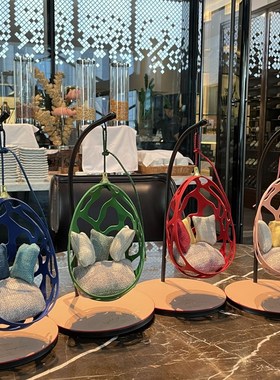 女孩飘窗装饰艺术摆件高级荡秋千小吊椅餐边柜室内摆件轻奢高档