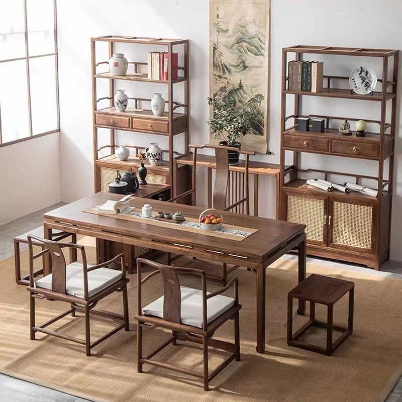 新中式实木茶桌椅组合黑胡桃色功夫茶台泡茶桌原木茶艺桌茶室家具,住宅家具,家用茶台/茶桌,淘宝优惠券,粉丝福利购,淘宝优惠卷