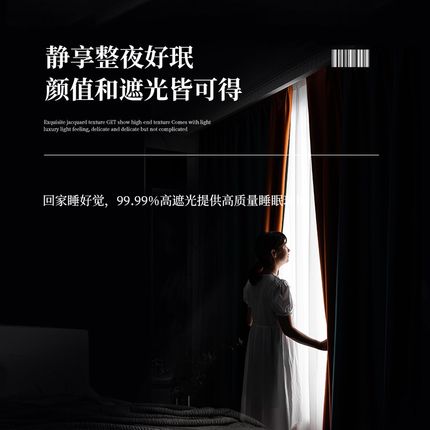 全遮光窗帘卧室2022年客厅新款专业马路超强隔音轻奢现代简约飘窗