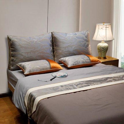 中式床头靠垫榻榻米无床头板软包床上靠枕实木床大靠背垫枕头靠垫