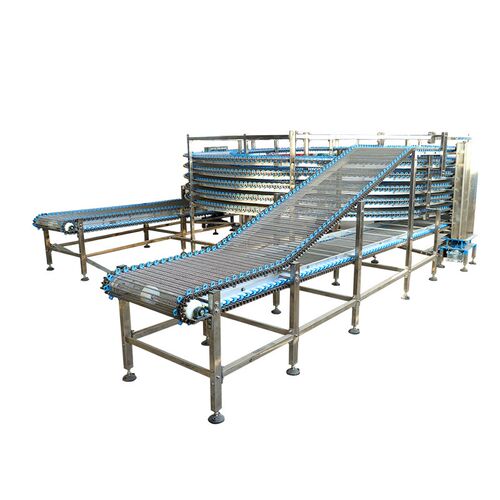 不锈钢螺旋塔输j送机大型耐高温流水线食品清洗输送带输送螺旋网