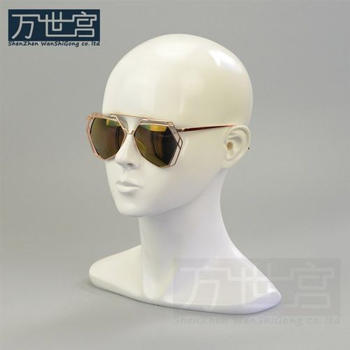 头围56cm头围玻璃钢头模树脂VR口罩帽子女士头模道具假人头模特头