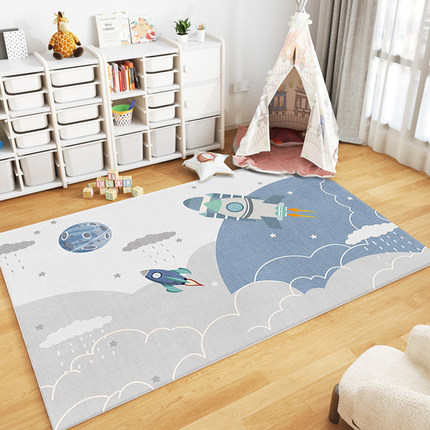 卧室长条床边毯防滑耐磨床前地毯儿童房卧室家用可爱卡通客厅垫子