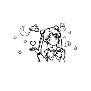 卧室装 饰品布置美少女战士孩公主儿童房间床头背景墙面网红贴纸画