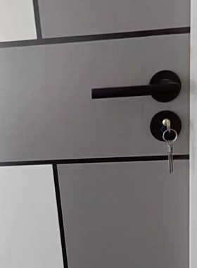 房间门锁家用室内卧室通用型黑色老式实木房门锁V欧式静音门把手