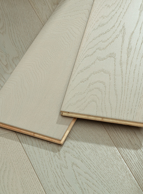 灰色家用环保橡h木面多层实木复合地板平扣耐磨地暖防水卧室15mm