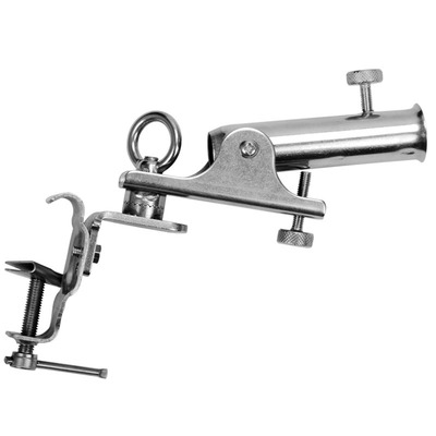 钓台配件不锈钢滑动炮台架 巨物支架 加厚通用万向炮台座大物杆架