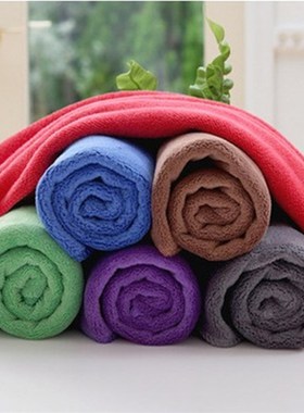 超细纤维白色毛巾吸水不掉毛30X70厨房清P洁巾擦家具抹布保洁