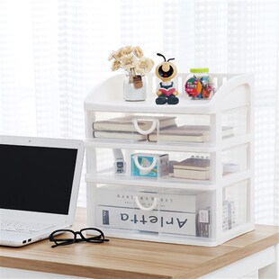 超大号桌面零食收纳盒透明抽屉式客厅多层放零食床头柜杂物茶几箱