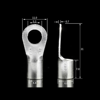 黄铜镀银OT冷压接线端子OT6-5  圆型裸端头 铜鼻子 1000只