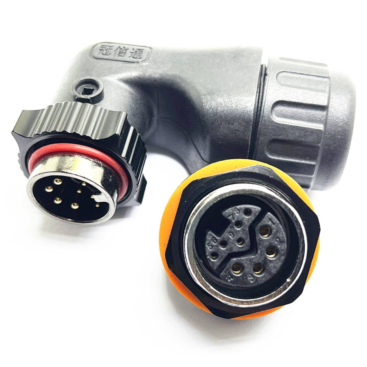 冠信通LLT-Mj25 4+5芯新能源电池大电流加信号连接器防水防油ip67