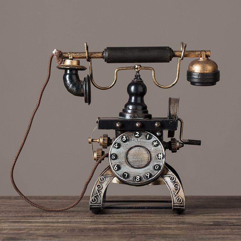 复古老式电话机模型小摆件80年代怀旧物件家居装饰品拍照民国道具