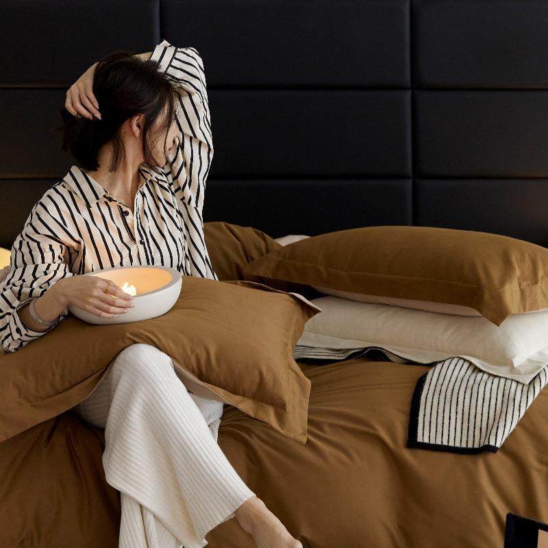 秋冬氛围感50S纯棉磨毛四件套全棉轻奢纯色双拼高级床上用品,自行车/骑行装备/零配件,更多零件/配件,淘宝优惠券,粉丝福利购,淘宝优惠卷