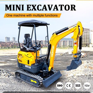 Excavator export 工程开挖果园松土机 HIGHTOP家用小型挖掘机CE