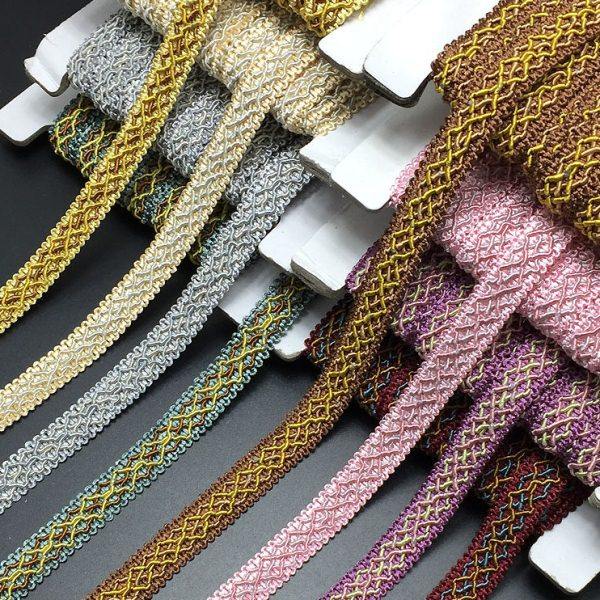 窗帘沙发包边坐垫椅套抱枕桌布灯罩花边布料拼接装饰织带网格小边