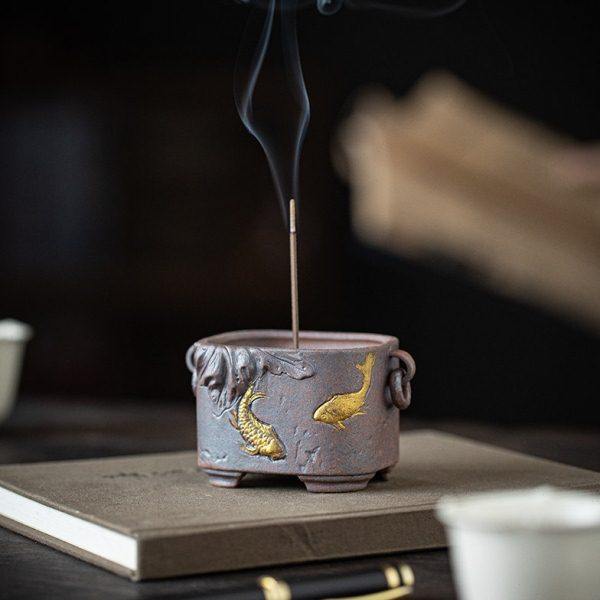 禅意中式古韵香插线香炉创意家居客厅桌面茶室空间桌面摆件香薰炉,家居饰品,香薰炉,淘宝优惠券,粉丝福利购,淘宝优惠卷