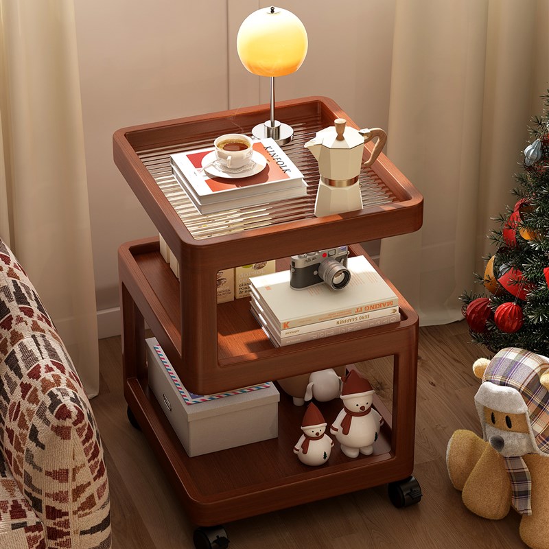 沙发边几客厅可移动茶几小推车置物架小户L型边柜卧室床头桌子角