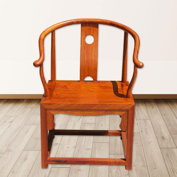 新中式红木苏梨圈椅刺猬紫檀休闲椅花梨木家具太师椅茶椅京瓷围椅