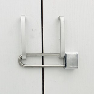 铜芯加长u形挂锁长锁u型小号柜门把手锁大门橱柜长鼻杆锁冰柜拉锁