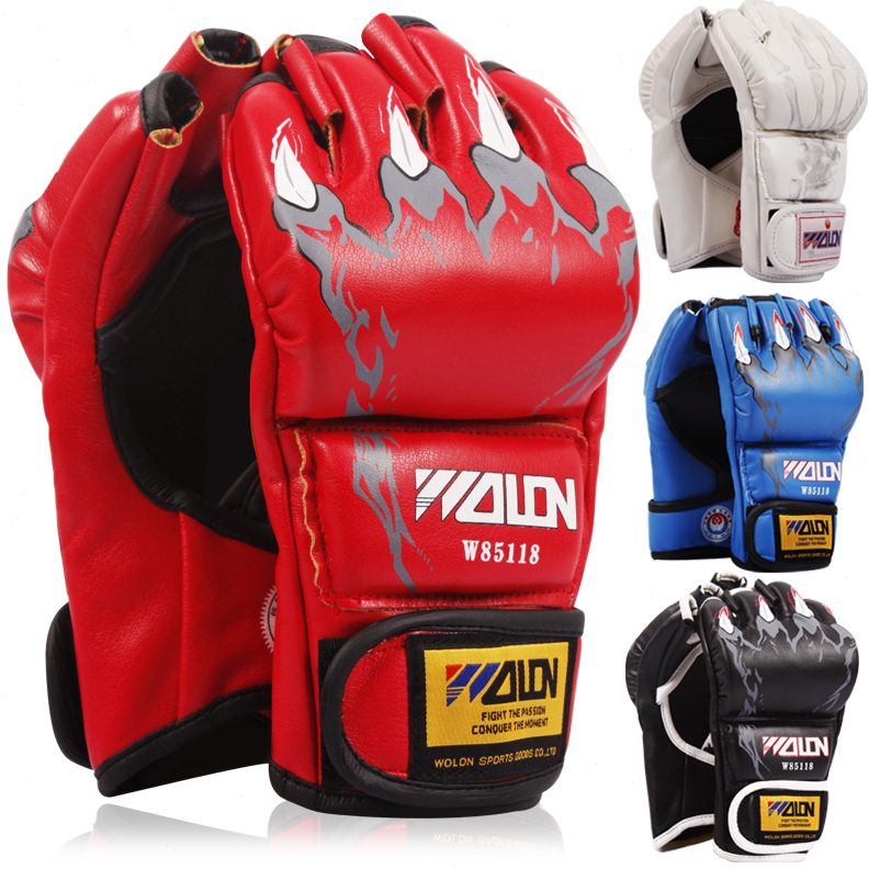 拳击手套男半指拳套自由搏击女散打训练格斗专业打拳手套沙袋