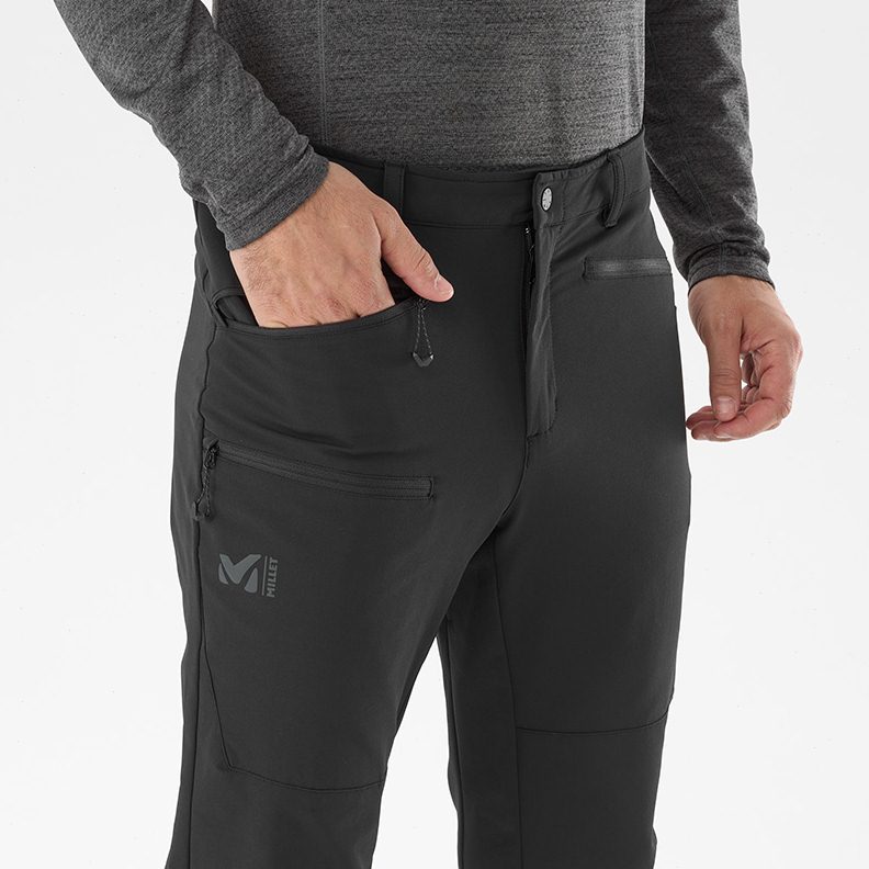 MILLET觅乐软壳裤男士专业户外登山耐磨防水快干弹性长裤 MIV9872