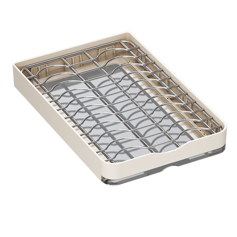 不锈钢橱柜内碗盘架可伸缩拉篮厨房台面碗架沥水架抽拉碗碟收纳架