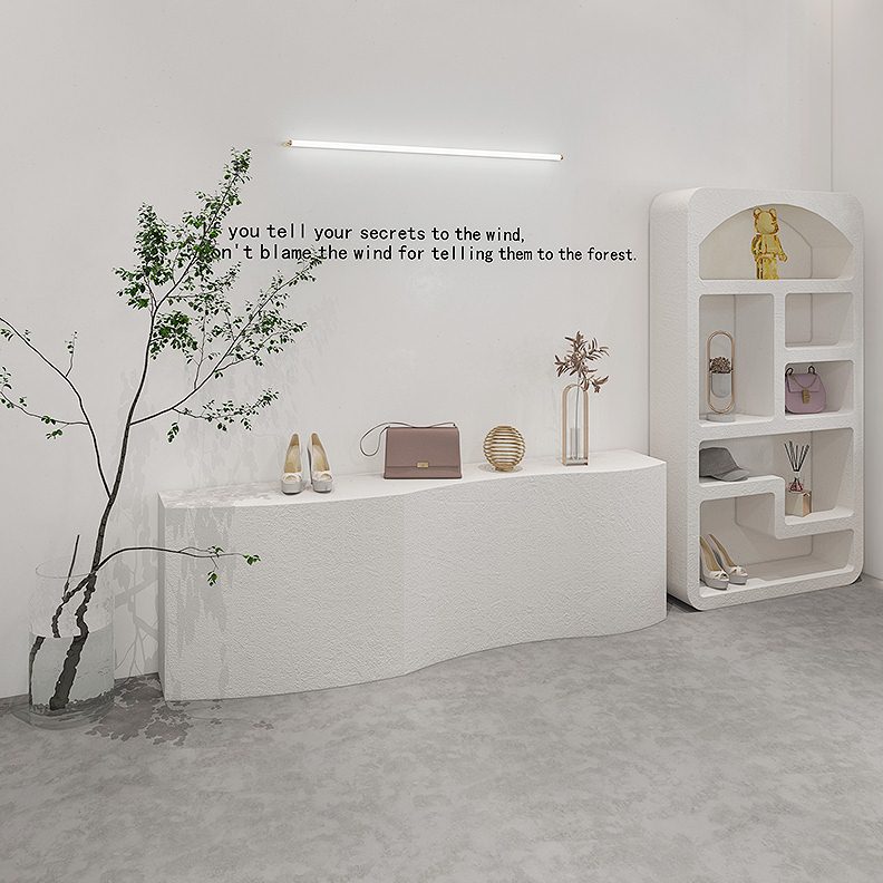 雷哲服装店展示台中岛流水台橱窗软装装饰鞋包置物桌陈列道具货架