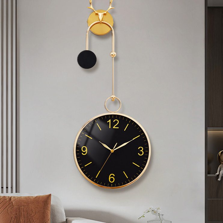 轻奢时尚装饰钟表现代简约挂钟客厅家用时钟挂墙创意网红静音挂表