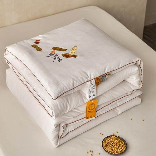 2024秋冬新款全棉李官奇35大豆纤维被芯保暖加厚绣花双人被芯