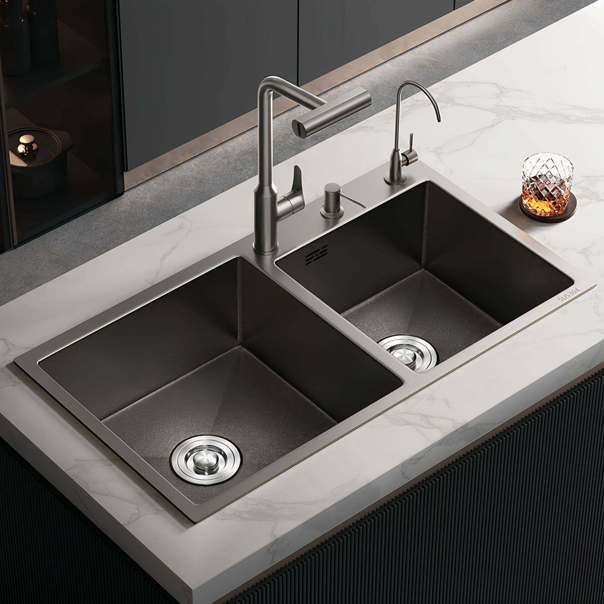 高品质家用双盆5MM加厚厨房水槽双槽SUS304不锈钢洗碗洗菜池双池,自行车/骑行装备/零配件,更多零件/配件,淘宝优惠券,粉丝福利购,淘宝优惠卷