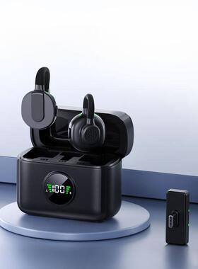 私模新款Q28无线领夹麦克风一拖二智能降噪磁吸直播麦领夹麦带仓