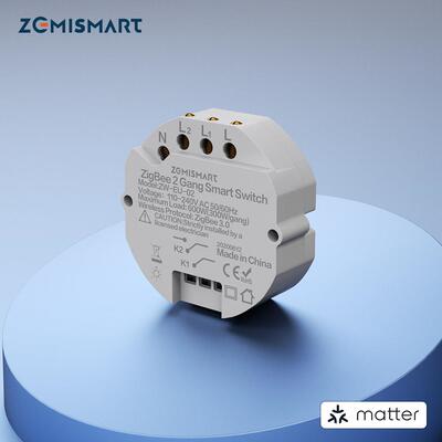 zemismart智能86二路开关底座matter协议GoogleHome