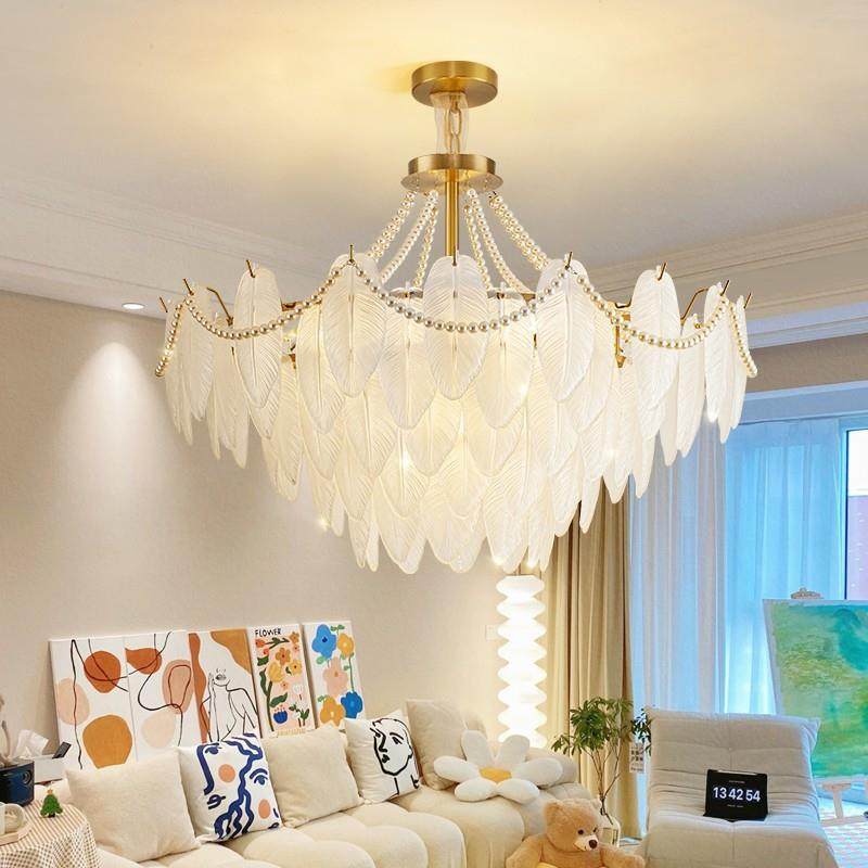 法式奶油风客厅主灯具现代简约大气轻奢水晶网红珍珠羽毛卧室吊灯,清洗/食品/商业设备,风口/风叶/风机配件,淘宝优惠券,粉丝福利购,淘宝优惠卷