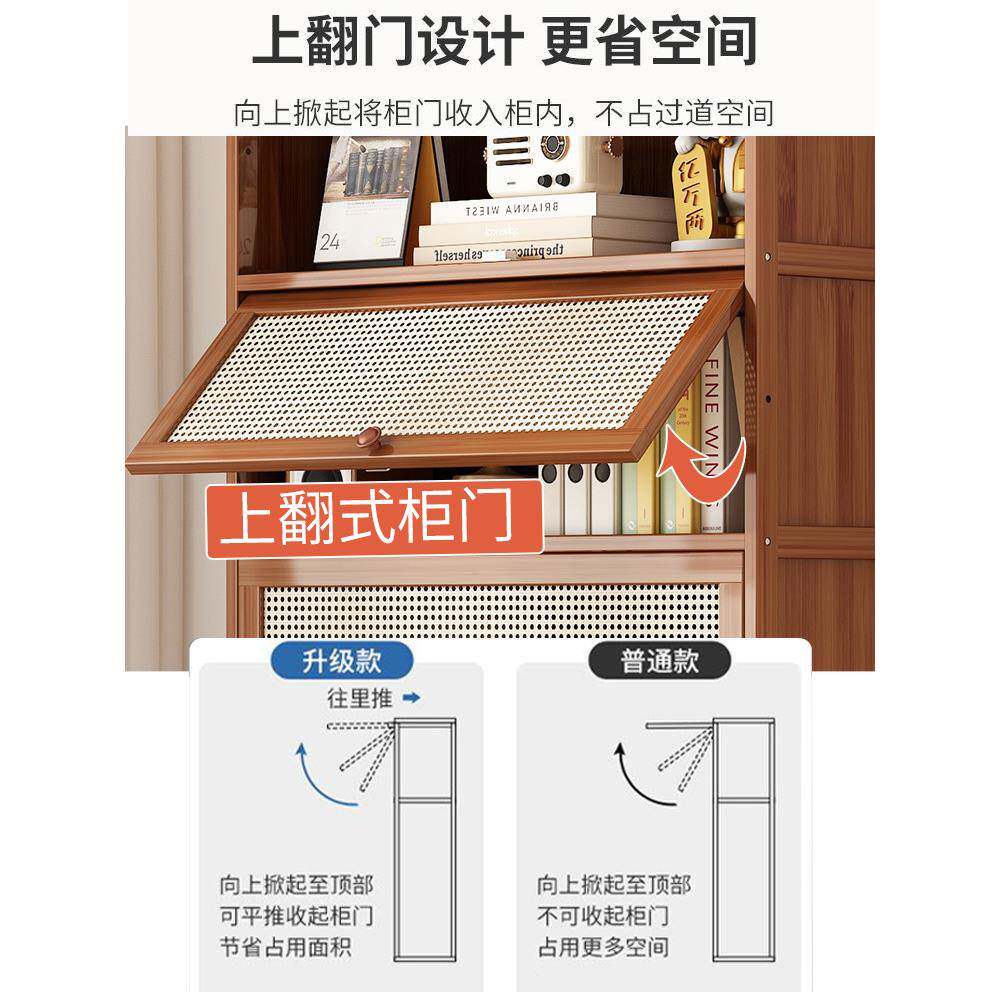 简易书架落地带门靠墙客厅书柜家用现代简约收纳置物架防尘储新品